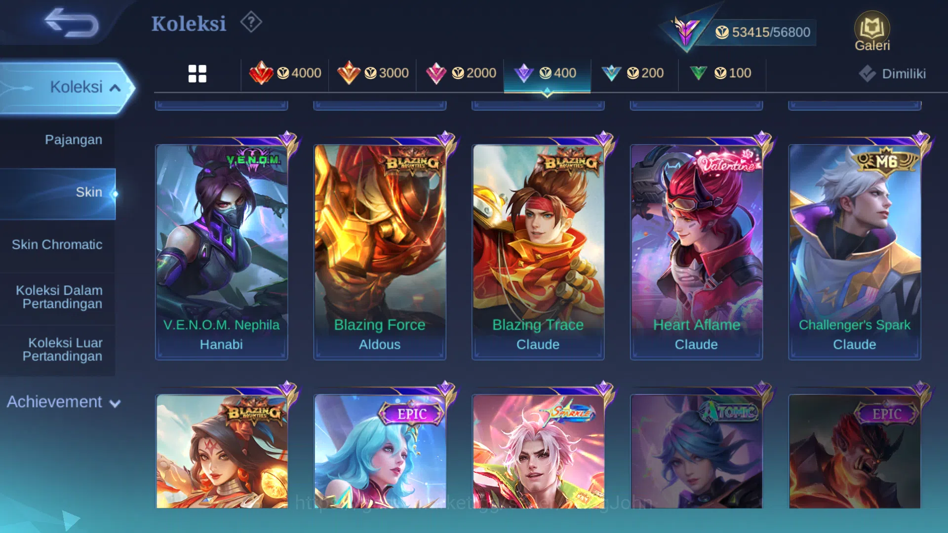 Mobile Legends: Bang Bang Accounts Others Hero 102 | cc jawhead | cc natalia | luckybox roger | lightborn tigreal | zodiac 11