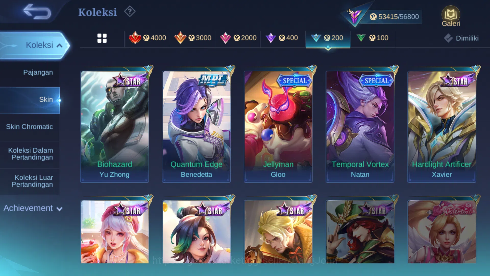 Mobile Legends: Bang Bang Accounts Others Hero 102 | cc jawhead | cc natalia | luckybox roger | lightborn tigreal | zodiac 16