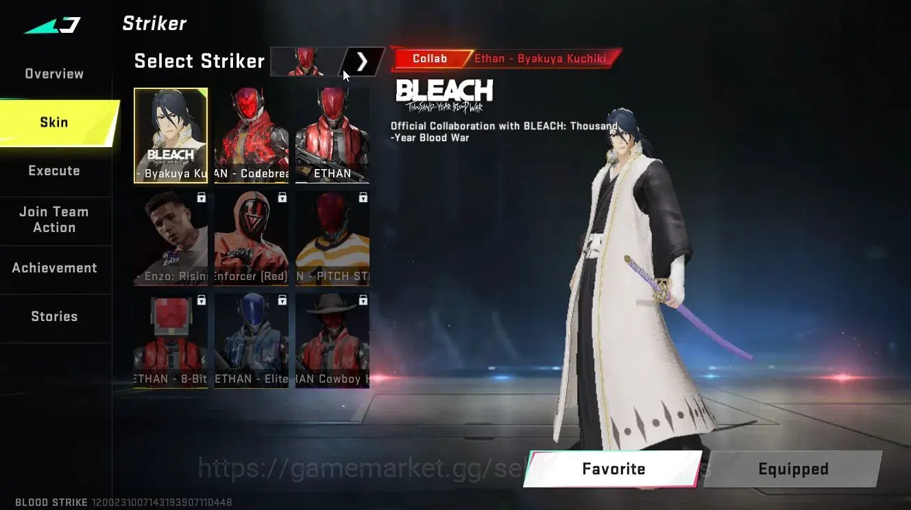 Blood Strike Accounts Collab Skin ASIA|ULTRA [RAN, ZERO, M4A1, FAL, SVD] | Collab BLEACH [Ethan-Byakuya, Soul Reaper 3