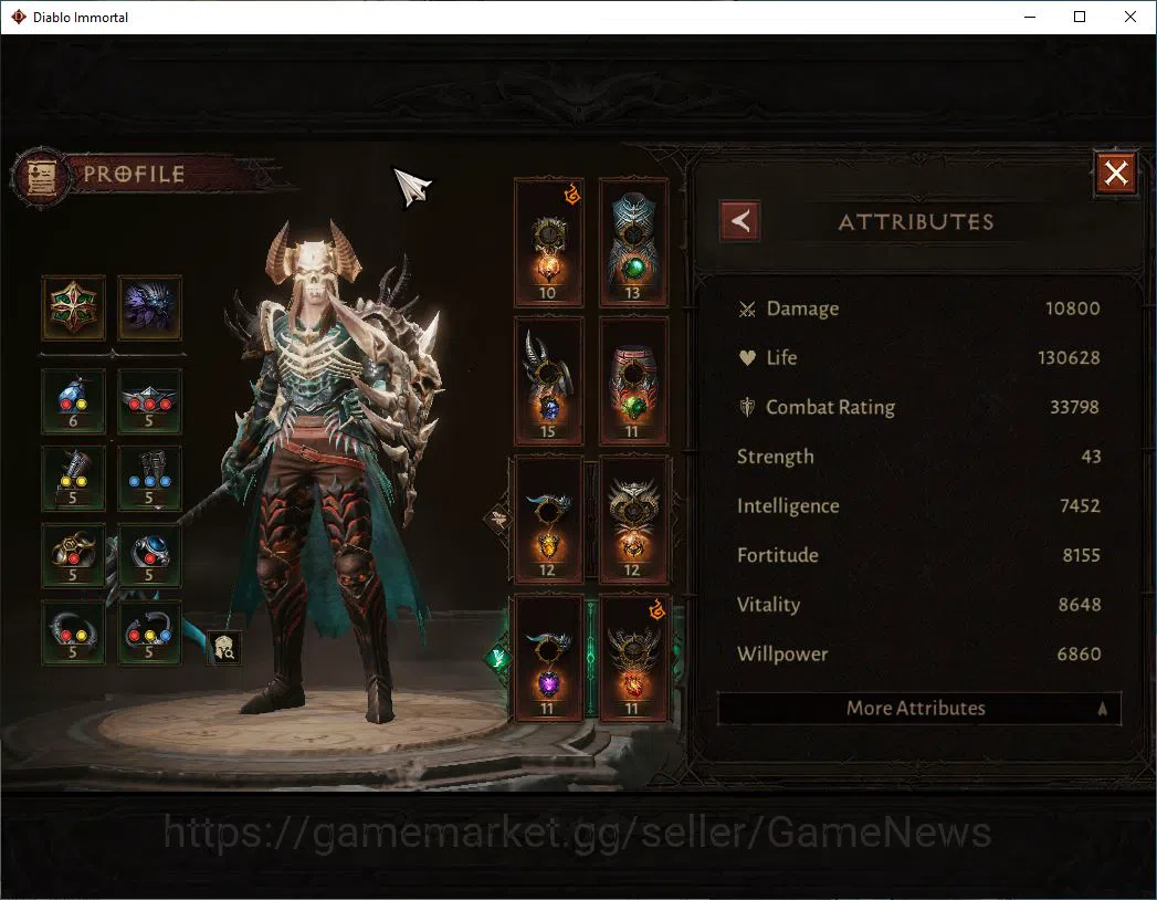 Diablo Immortal Accounts SA - Malah|Lv60(477)|Necromancer |35k CR|Reso 480| image 4