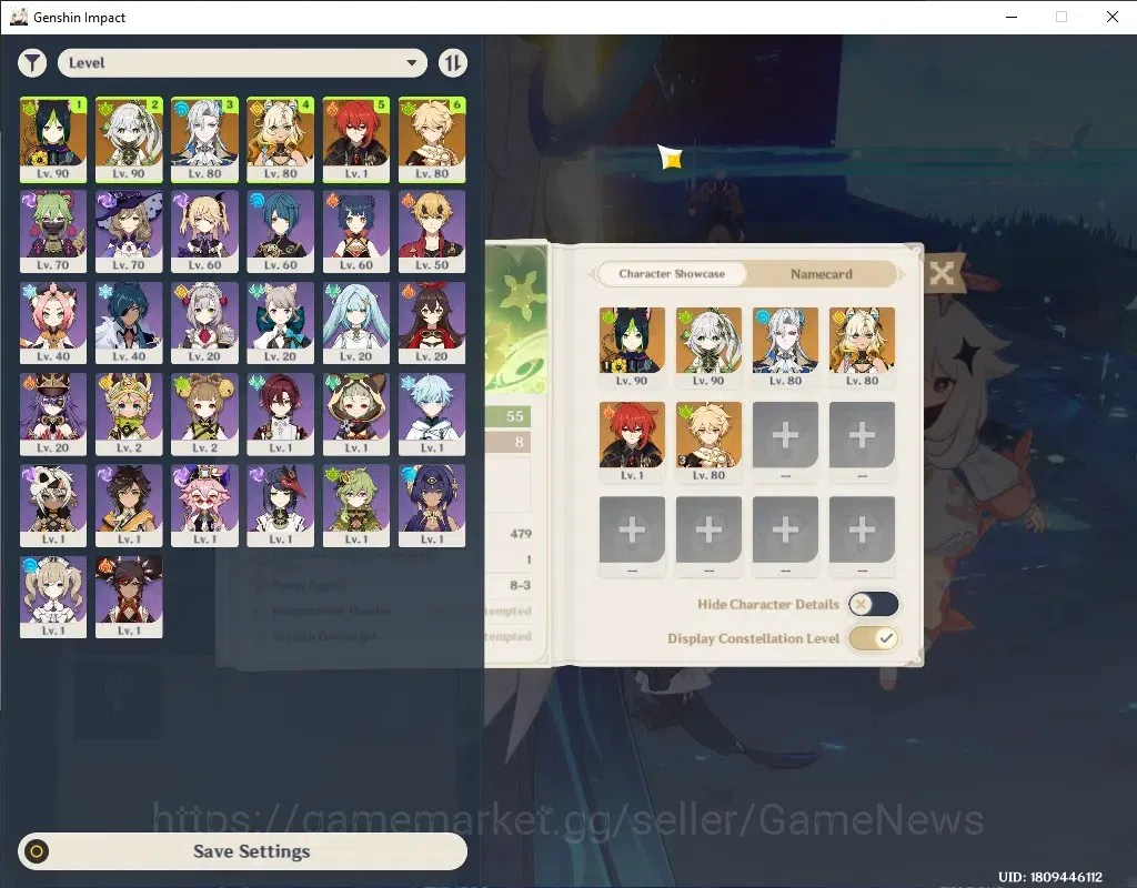 Genshin Impact Accounts Others Asia|AR 55|Premium Team Neuvillette|3 Limited + 1 (*5Weapon)|Xilonen,Nahida|Rate On|Reuni 1