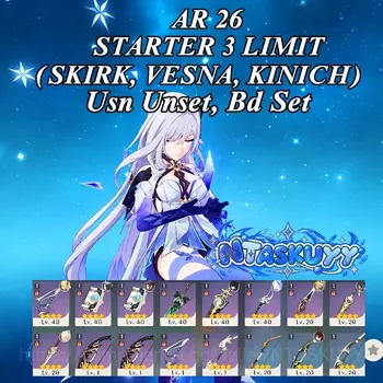 Genshin Impact Accounts Starter ASIA | AR 26 | Starter 3 Limit (Skirk + Kinich + Vesna) | MC Aether