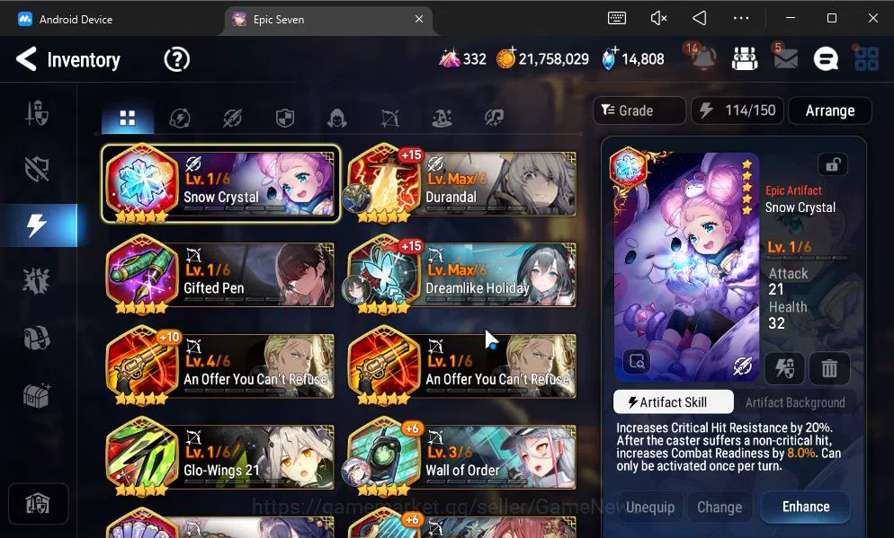 Epic Seven Accounts GLOBAL UNVERIF|9 ML(Salome,BArunka,LOT Scales,NM L image 10