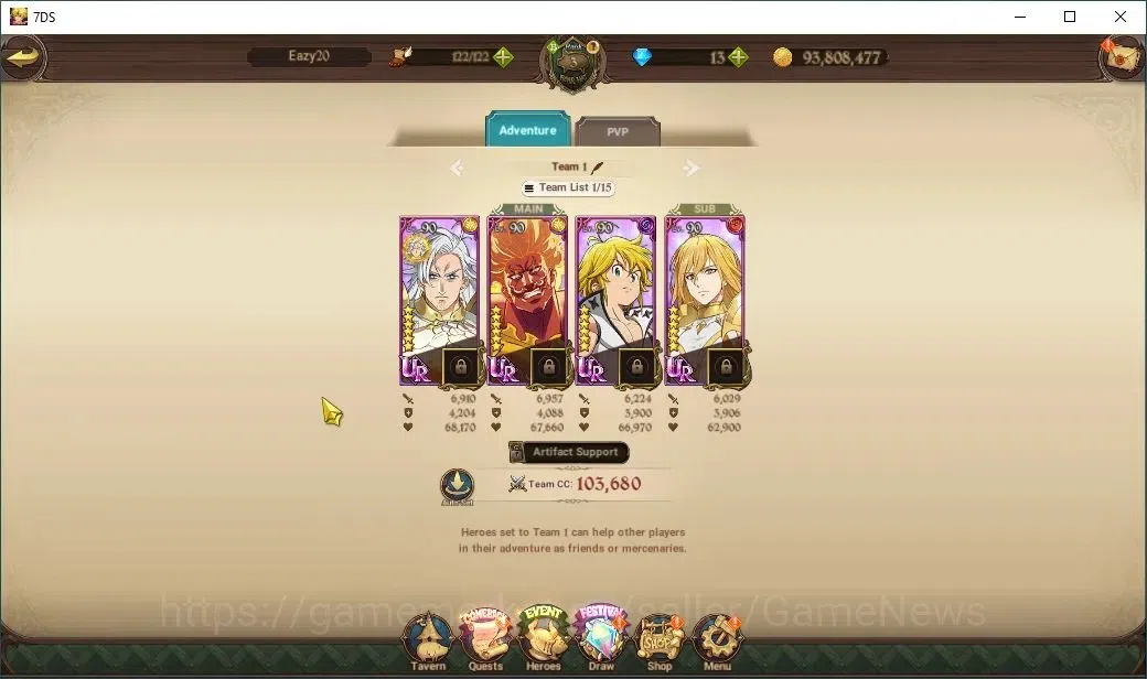 The Seven Deadly Sins: Grand Cross Accounts Global|439K CC|1 LR+6 UR|Elizabeth,Nemesis Melioda image 6