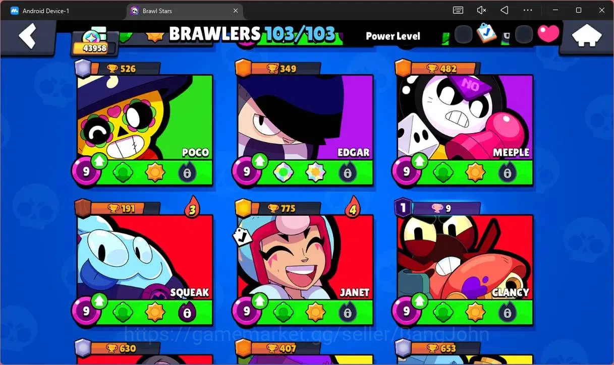 Brawl Stars Accounts Global |43958 Trophy|103 Brawler|20 Max Hypercharg image 10