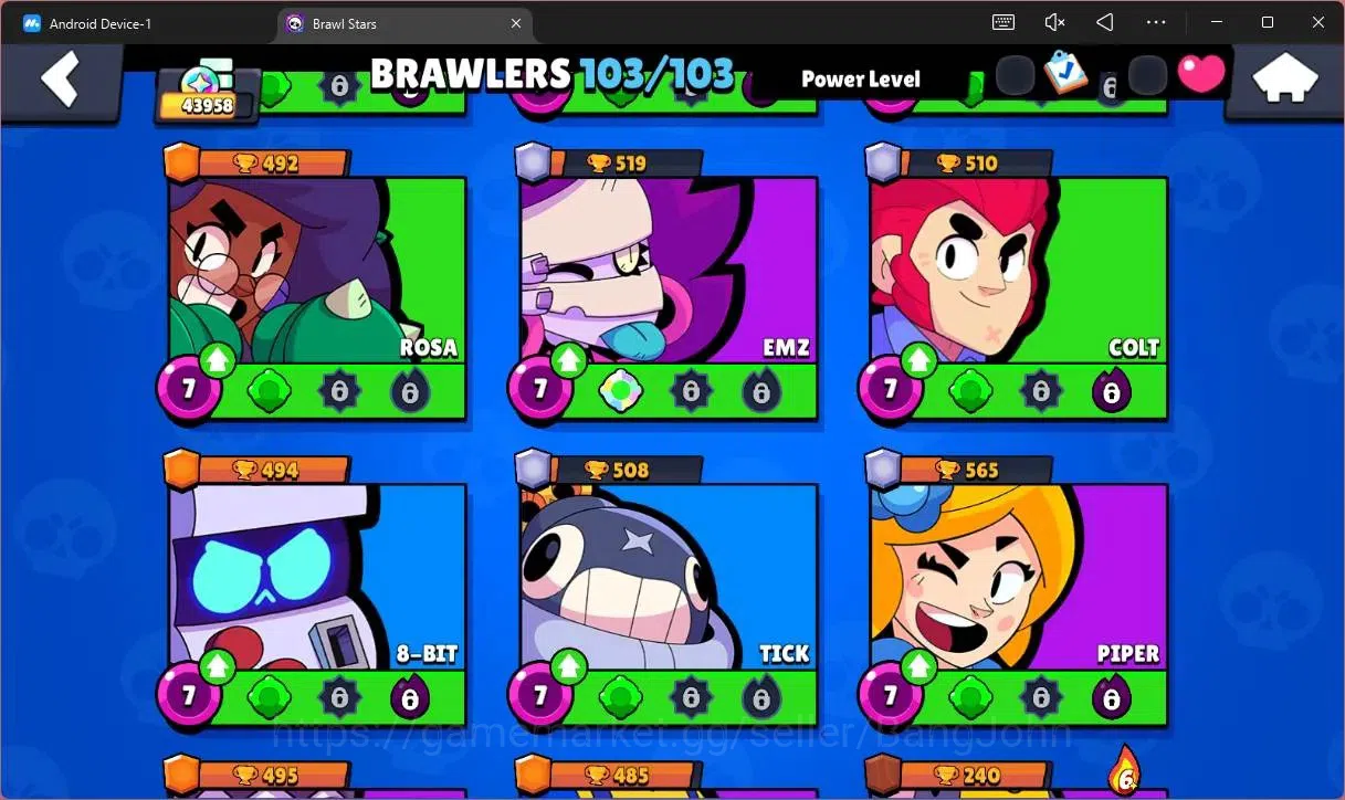 Brawl Stars Accounts Global |43958 Trophy|103 Brawler|20 Max Hypercharg image 13