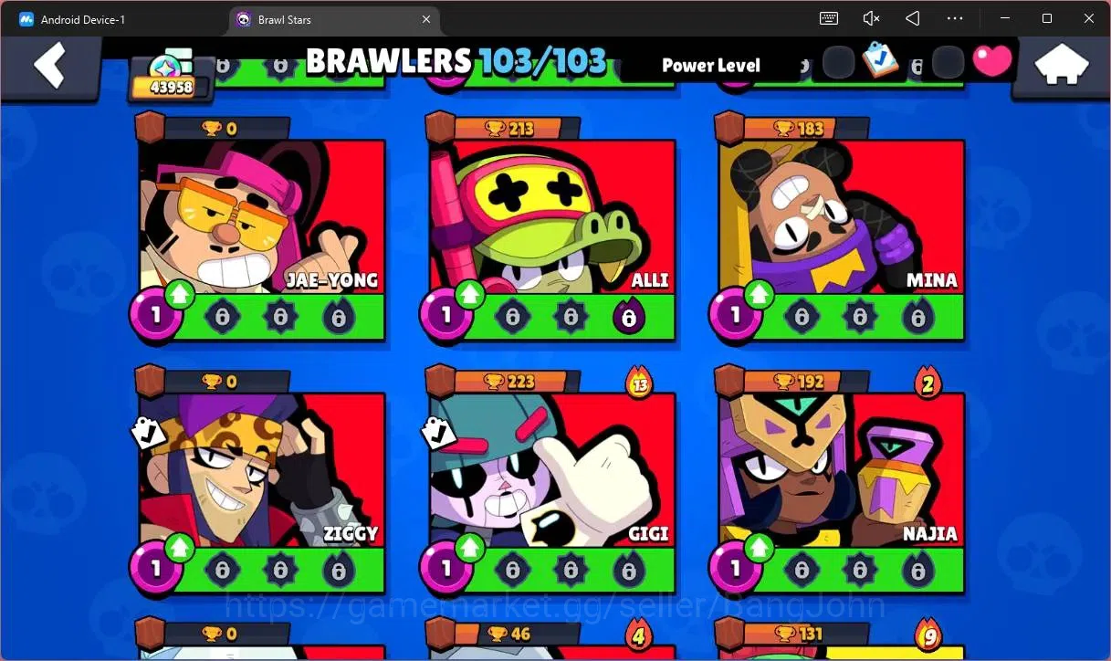 Brawl Stars Accounts Global |43958 Trophy|103 Brawler|20 Max Hypercharg image 20