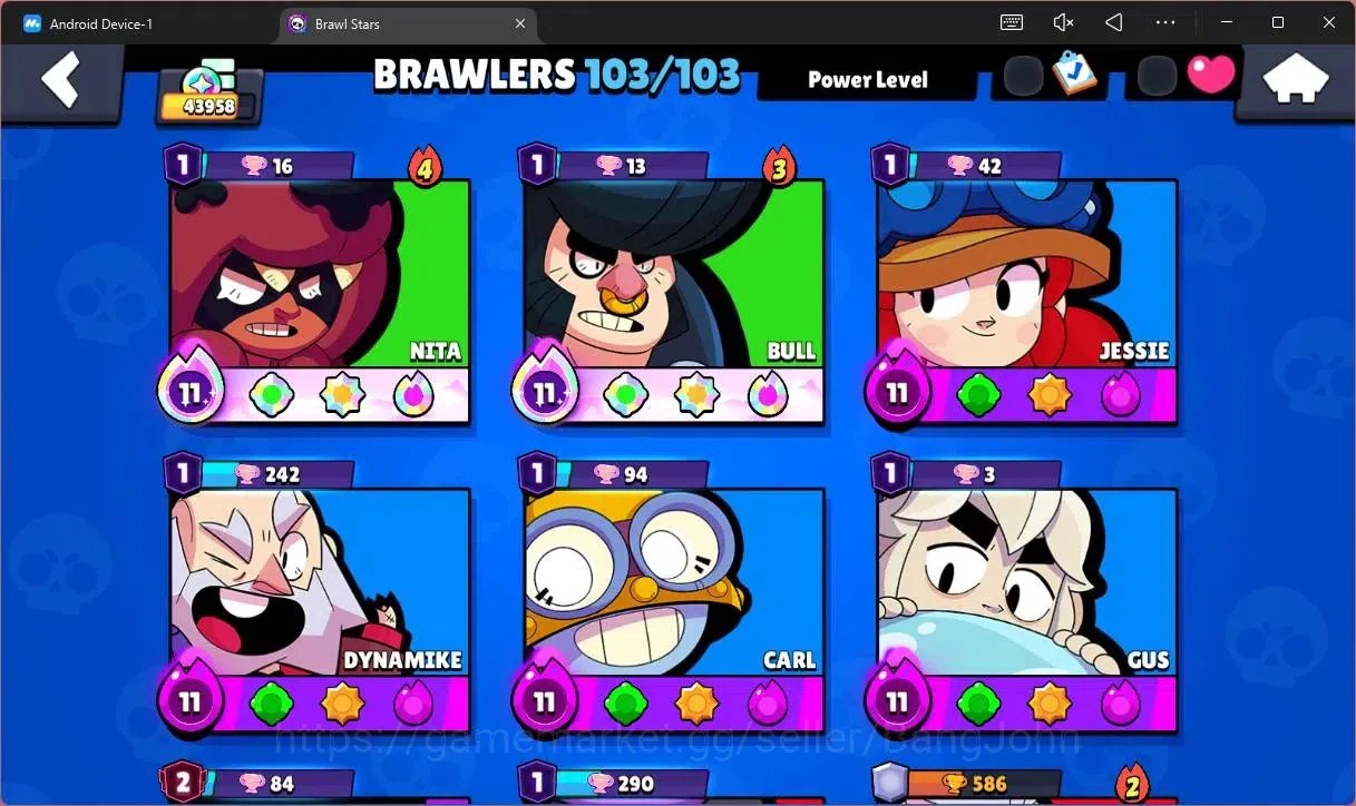 Brawl Stars Accounts Global |43958 Trophy|103 Brawler|20 Max Hypercharg image 5