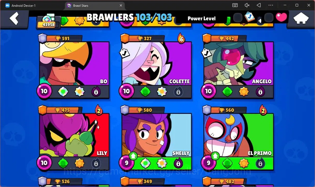 Brawl Stars Accounts Global |43958 Trophy|103 Brawler|20 Max Hypercharg image 9