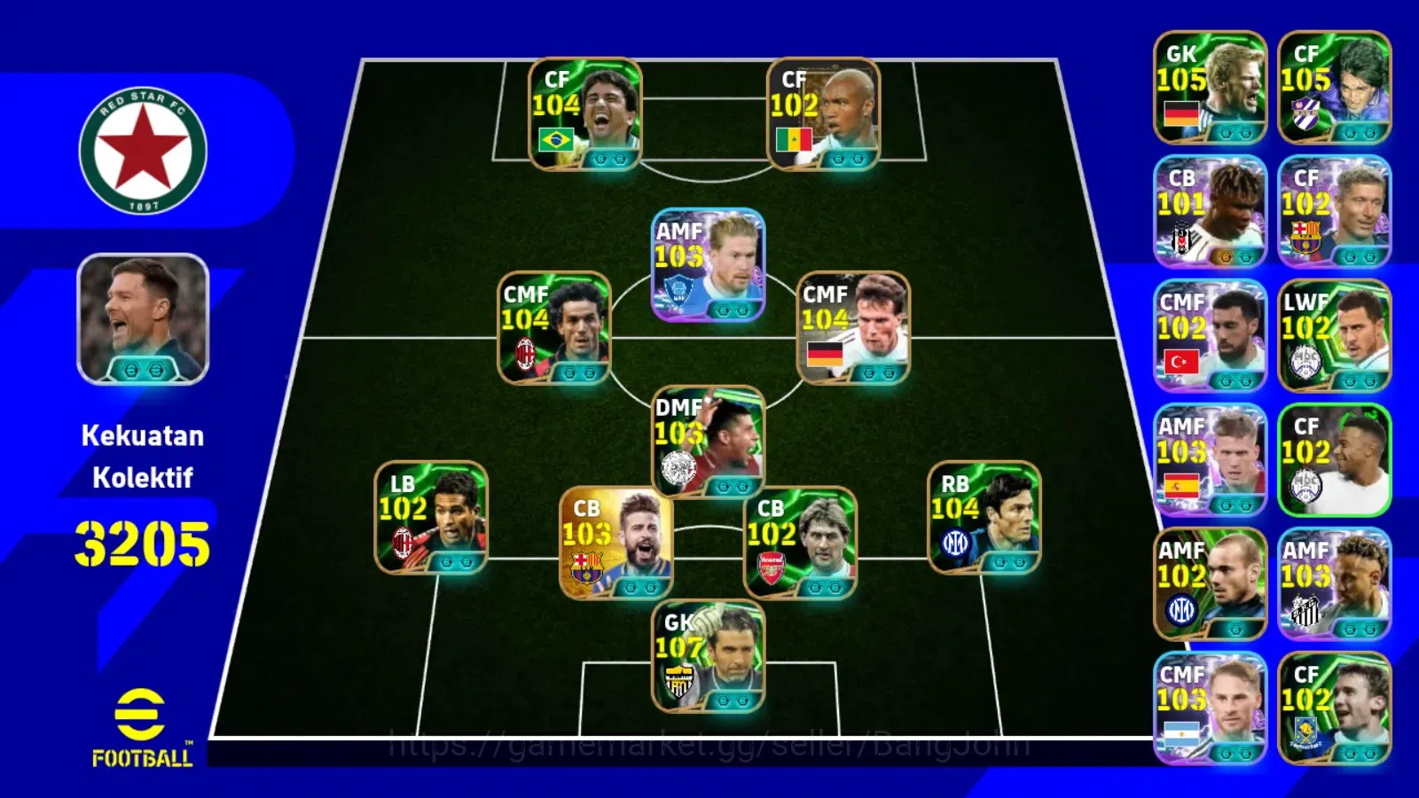 eFootball Accounts ANDROID|PW 3205|Buffon epic,pique epic,matthaus ts image 9