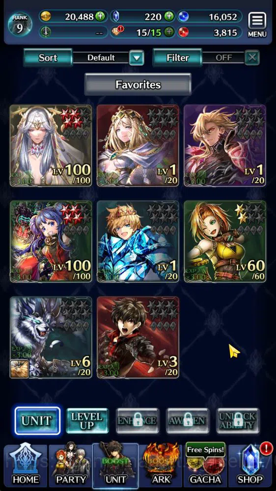 Last Cloudia Accounts Low-End Global|Starter Rank 9| Ascended Roland,Spirit Maiden Sera,Goddess Lilaha,Etc |1 UR +6 SSR 3