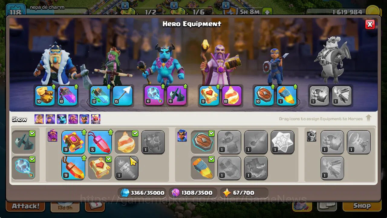 Clash of Clans Accounts TH 14 - BH 7|Limited Skin|LV 118|HH 8|BK 50,AQ 53, image 10