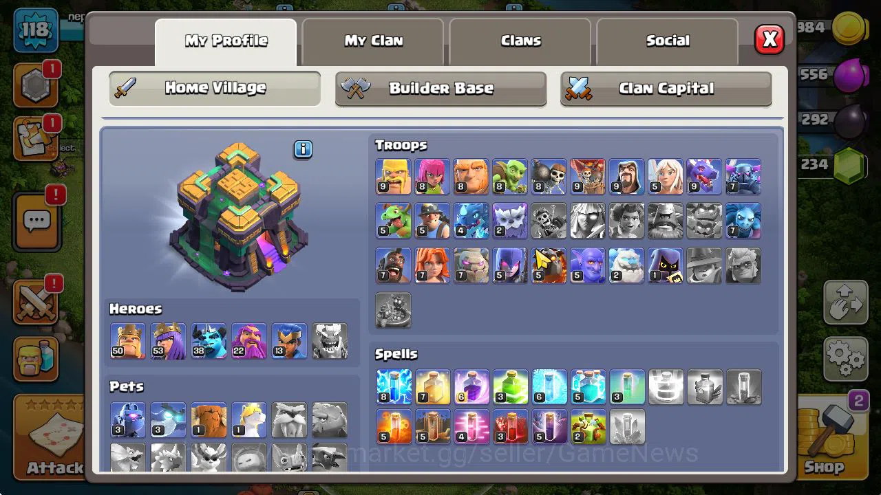 Clash of Clans Accounts TH 14 - BH 7|Limited Skin|LV 118|HH 8|BK 50,AQ 53, image 4