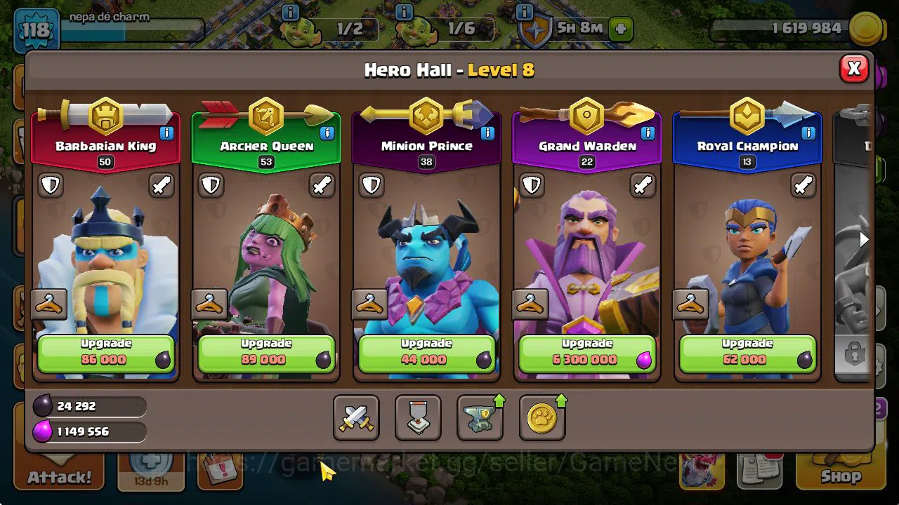 Clash of Clans Accounts TH 14 - BH 7|Limited Skin|LV 118|HH 8|BK 50,AQ 53, image 8
