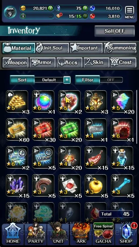 Last Cloudia Accounts GLOBAL|Rank 9|Collab Brave Frontier (Goddess Tilit image 6