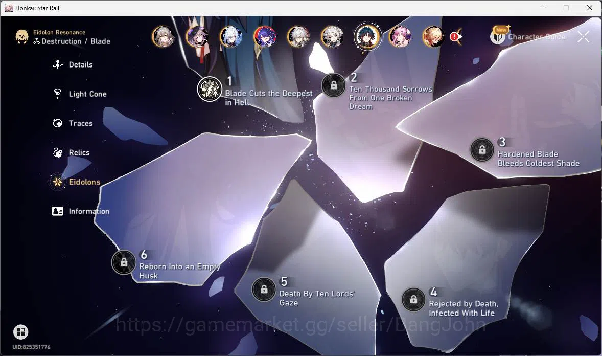 Honkai Star Rail Accounts ASIA|TL70|20 limit|LCsign(Firefly,Acheron,Mydei,Ji image 14