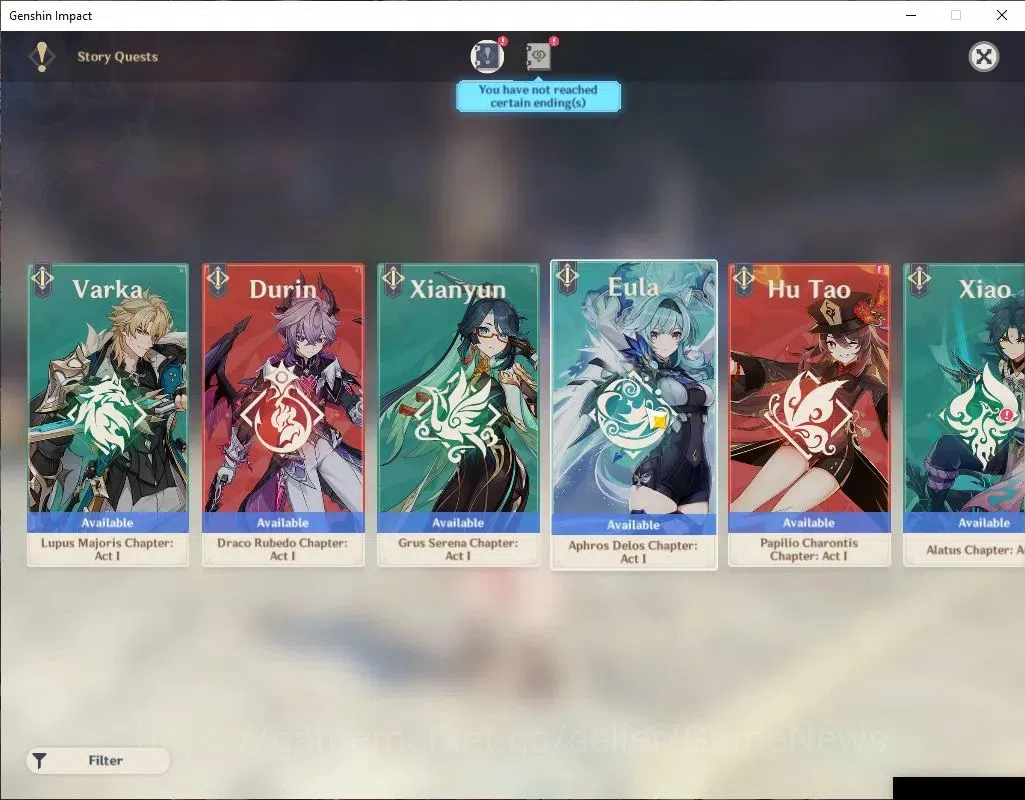 Genshin Impact Accounts Mid Game ASIA |AR 54|2 Limited+2(*5Weapon)|linnea+Sign,Flins|Mc Male|FS 28|Low Explore 10