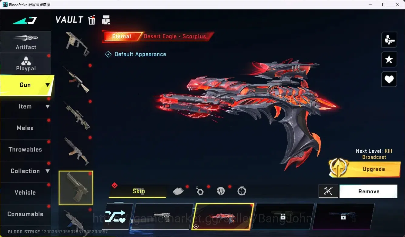 Blood Strike Accounts ASIA |Eternal: Desert Eagle-Scorpius |3 Collab Gun image 2