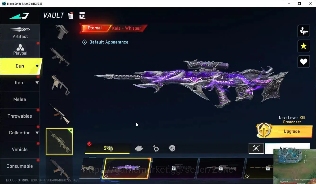 Blood Strike Accounts Collab Skin ASIA|Fresh Acc. |Eternal: Kala-Whisper | OPM Parachute: Saitama | BR Bronze 1
