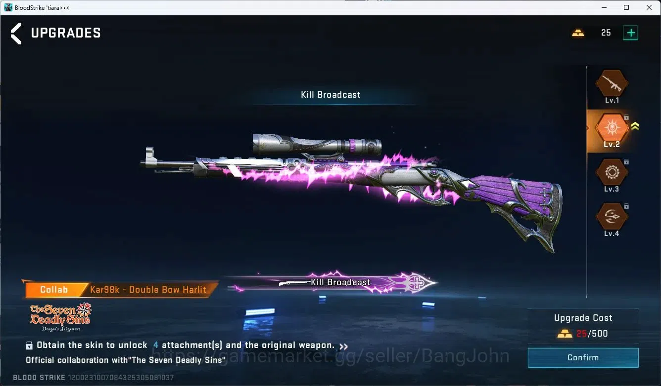 Blood Strike Accounts ASIA COLLAB=KAR98K|LIMITED=AR97,MP7|ULTRA=SPEAR,M1 image 14