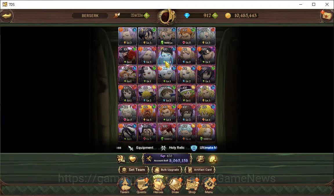 The Seven Deadly Sins: Grand Cross Accounts Asia|8M CC|917 Dm|5 LR+8 UR+Many Collab|Roxy6/6,Me image 5