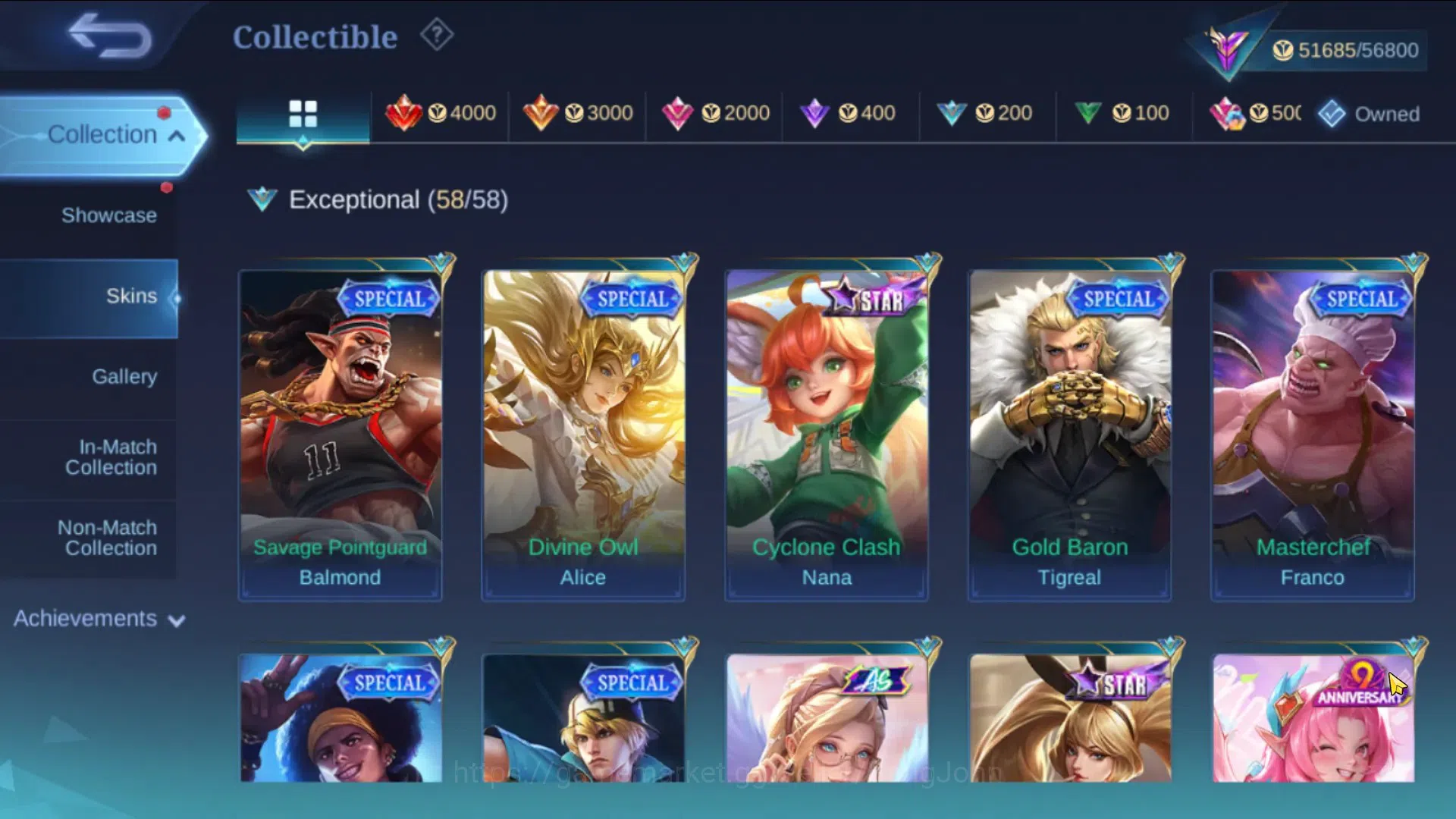 Mobile Legends: Bang Bang Accounts Global|Hero 96 Skin 221|Renowned|CC Natalia|Lbox S image 2