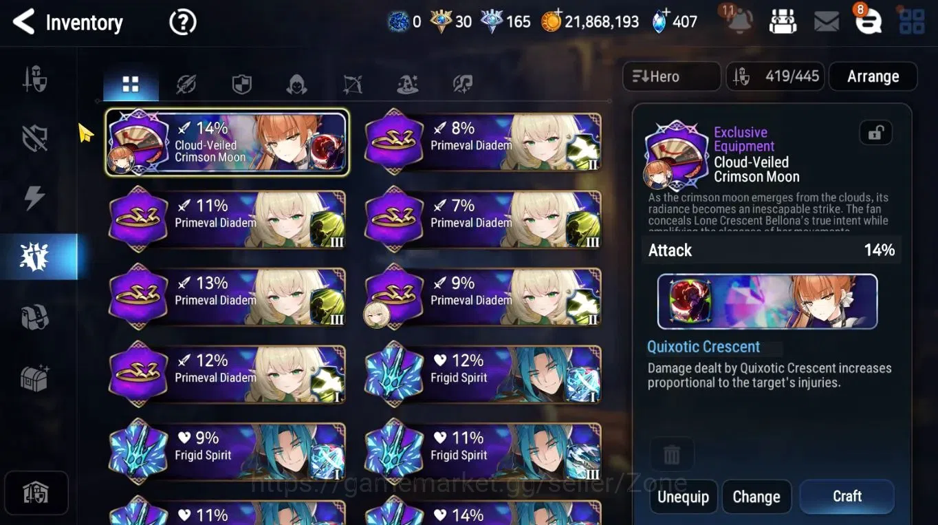 Epic Seven Accounts Global Unverif|ML heroes: Ruele, L.C. Bellona, F.  image 10