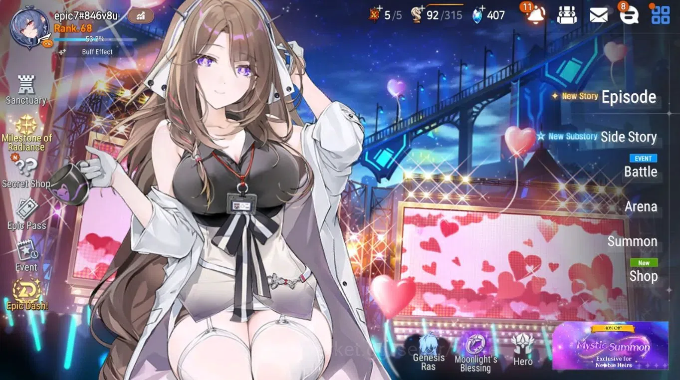 Epic Seven Accounts Global Unverif|ML heroes: Ruele, L.C. Bellona, F.  image 13