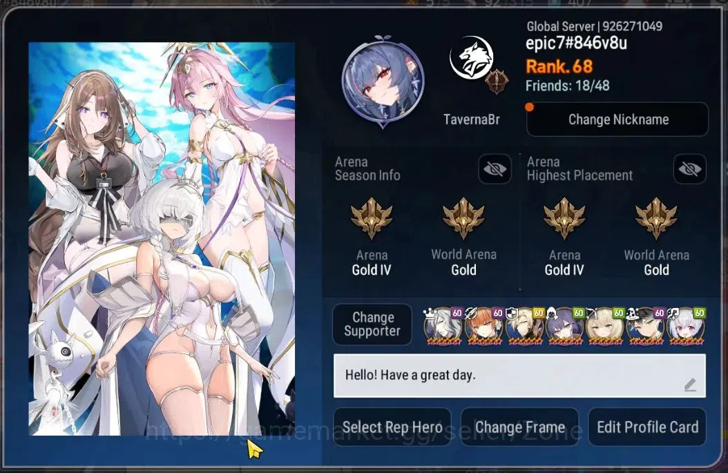 Epic Seven Accounts Global Unverif|ML heroes: Ruele, L.C. Bellona, F.  image 5