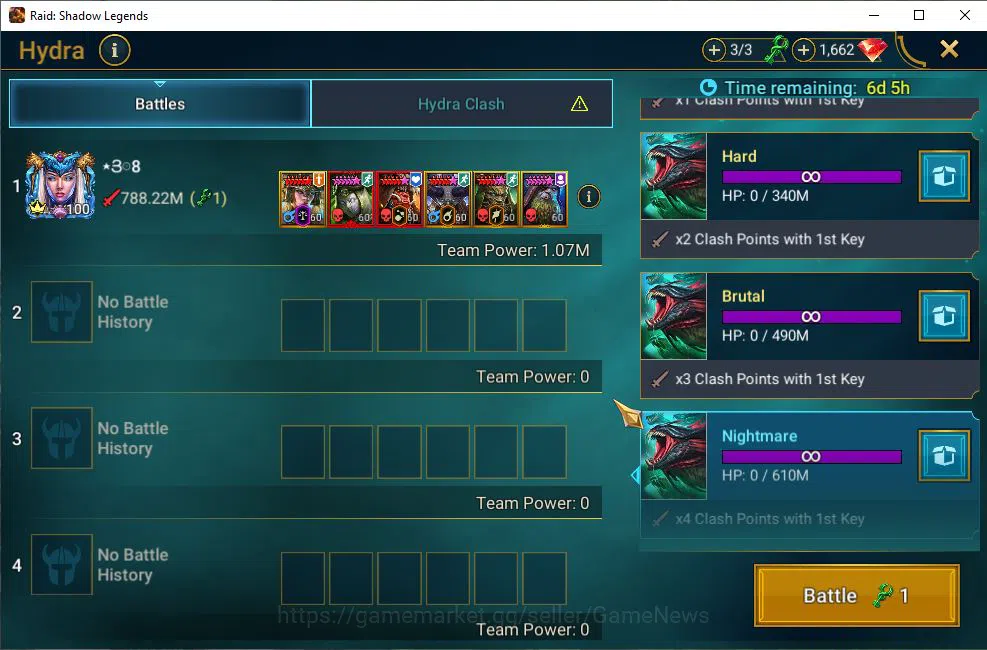 Raid: Shadow Legends Accounts Mid-Game Lv49 945K Power|1 Mythic(Ashnar)+28 19