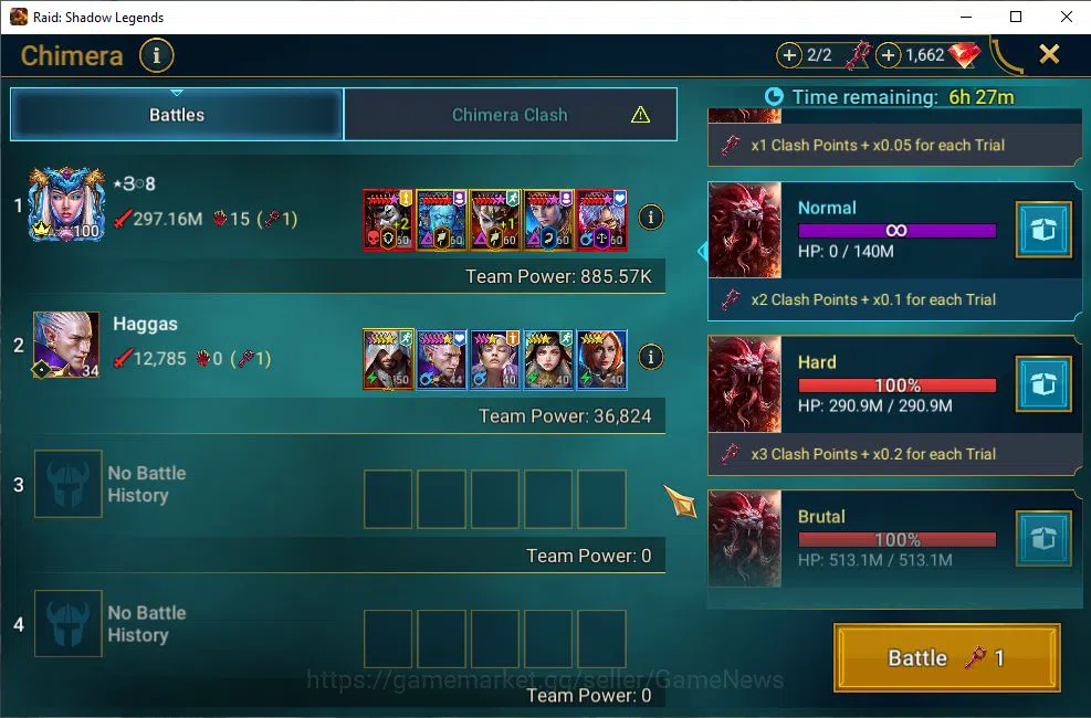 Raid: Shadow Legends Accounts Mid-Game Lv49 945K Power|1 Mythic(Ashnar)+28 20