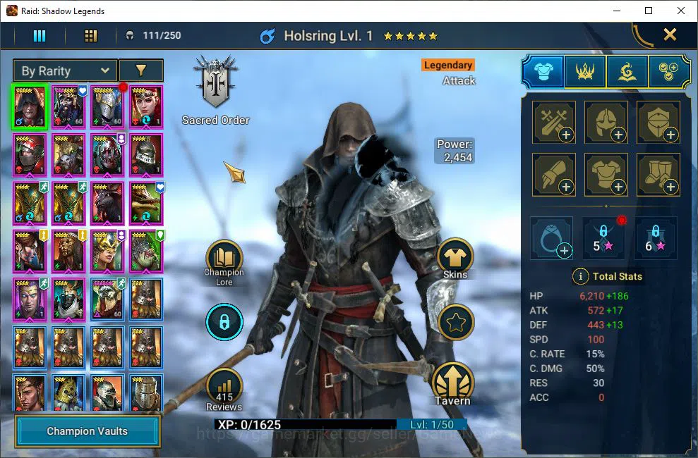 Raid: Shadow Legends Accounts Mid-Game Lv49 945K Power|1 Mythic(Ashnar)+28 4