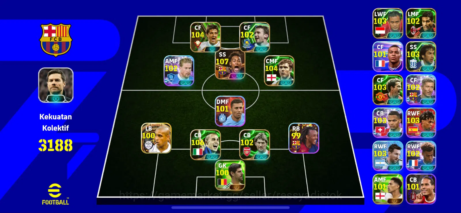 eFootball Accounts Legends & Iconic Players EFOOTBALL 2026 | BIG TIME NEYMAR, DAVID VILLA, BIG TIME R CARLOS, PAUL SCHOLES 1