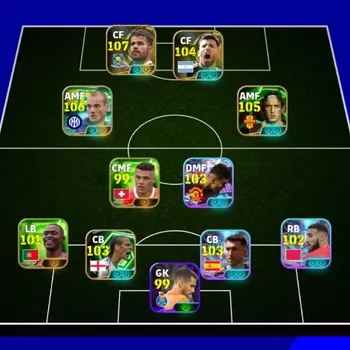 eFootball Accounts Legends & Iconic Players Mobile|PW 3204|Epic Wesley Sneijder,Diego Costa,Francesco Totti,Sergio