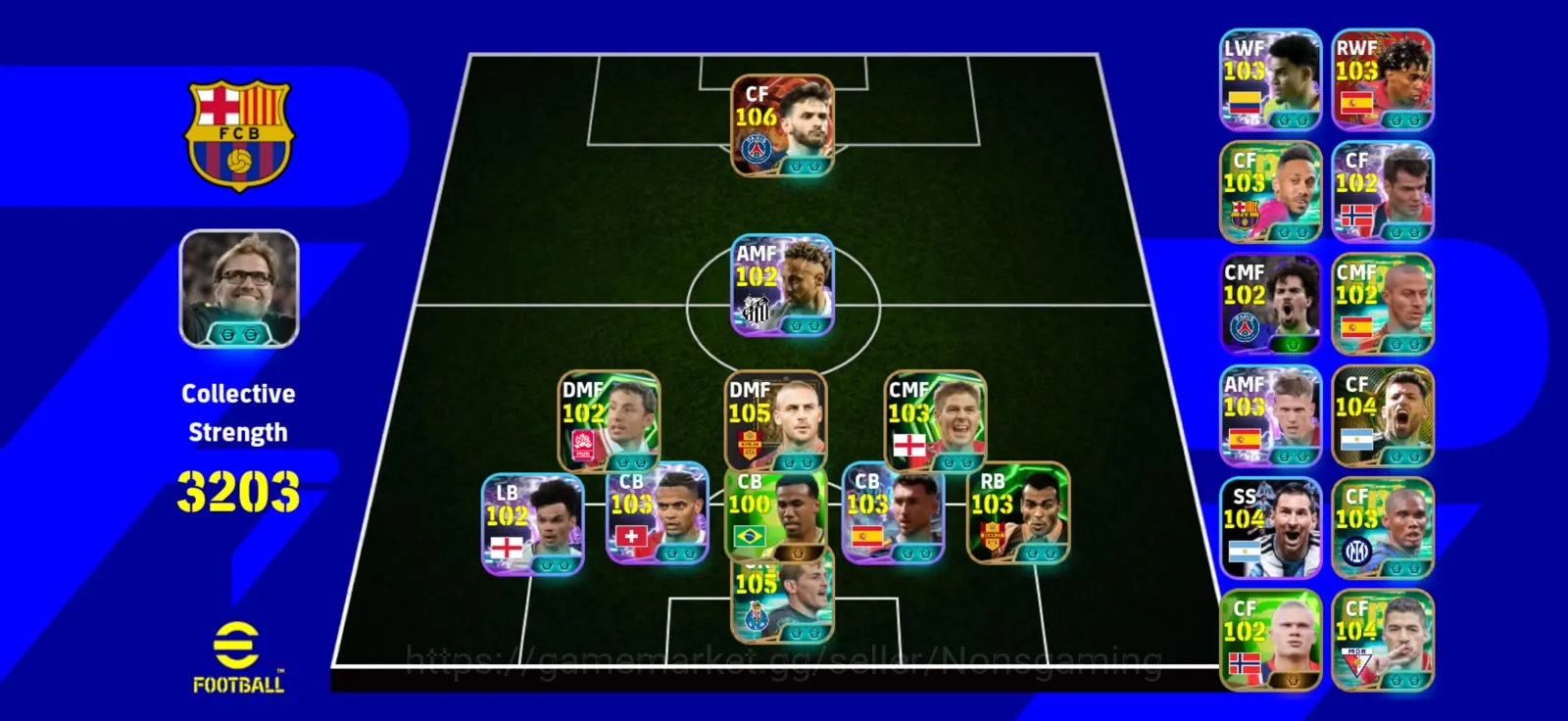 eFootball Accounts Mid-Tier Kolektif 3203 kavarskyala bigitime x Neymar jr x Iker Casillas x Suarez x Aguero x de Rossi x 1