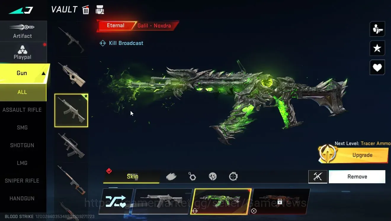 Blood Strike Accounts High-End Asia|Eternal Galil Noxdra Lv2+ 2 Legendary Nova Vogue,AK47 Vengance+ 5 Striker 1