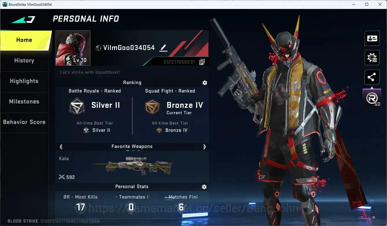 Blood Strike Accounts ASIA | Legendary RPG-7 Frostbite | Ultra ETHAN Rai image 2