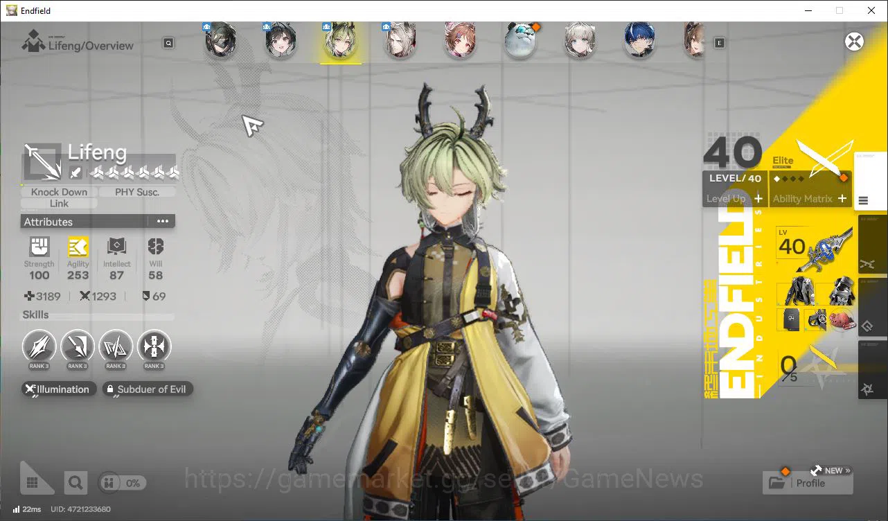Arknights: Endfield Accounts Asia Lv25|Best physical Team[Gilberta,Lifeng,POG,Ardelia|3 6Star WP|Low 3