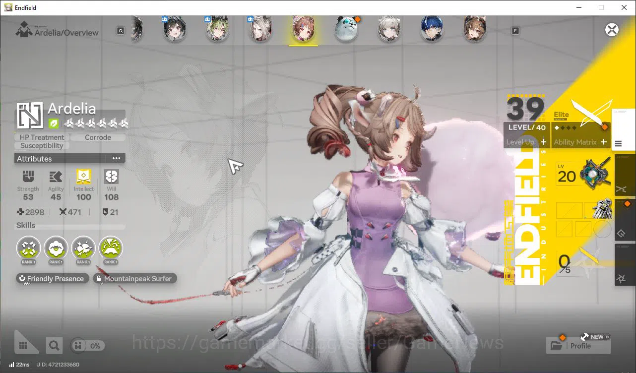 Arknights: Endfield Accounts Asia Lv25|Best physical Team[Gilberta,Lifeng,POG,Ardelia|3 6Star WP|Low 5