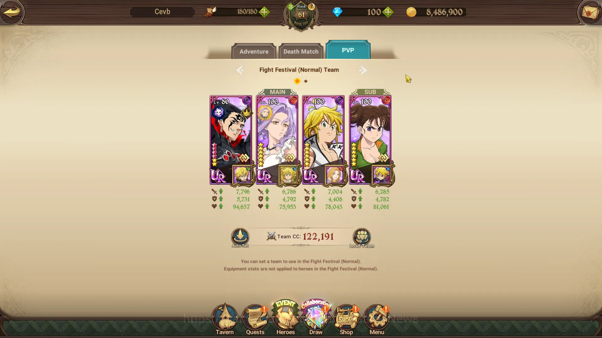 The Seven Deadly Sins: Grand Cross Accounts Midgame Global|1,1M CC|Starter Ch4|100 DM|3 UR+Collab Fire Force|Oppressor 9
