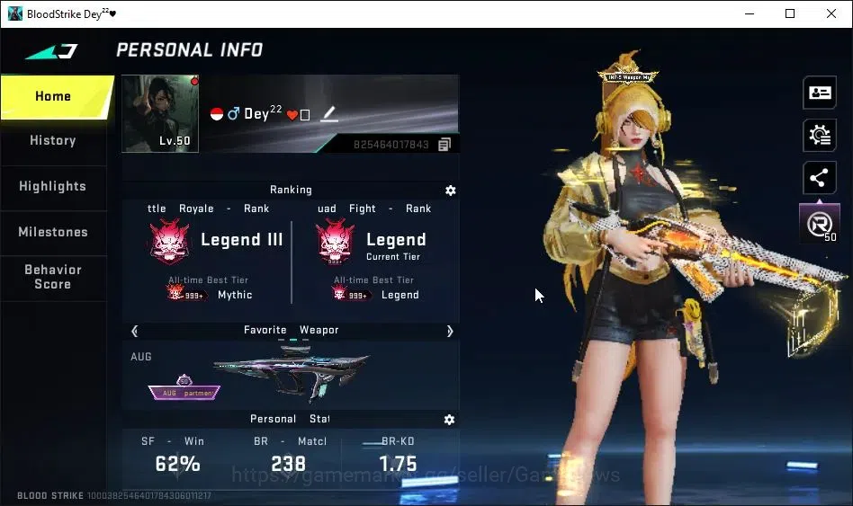 Blood Strike Accounts AMERICA|5 ETERNAL[KATYA,M4A1 Lv2,KAG-6 Lv3,QBZ95 L image 2
