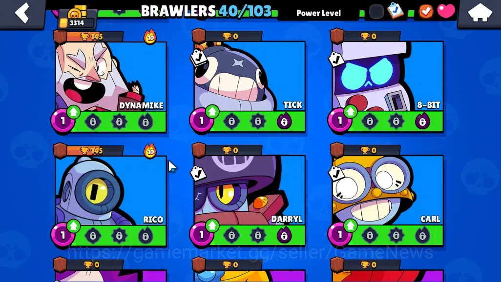 Brawl Stars Accounts 3314 Trophy|40 Brawlers 7 Max|Colt Full Buffies|4k image 10