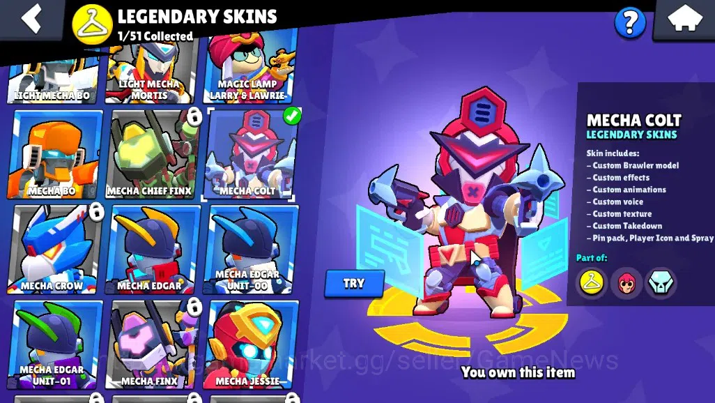 Brawl Stars Accounts 3314 Trophy|40 Brawlers 7 Max|Colt Full Buffies|4k image 14
