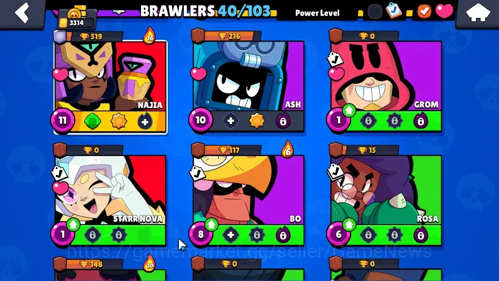 Brawl Stars Accounts 3314 Trophy|40 Brawlers 7 Max|Colt Full Buffies|4k image 8