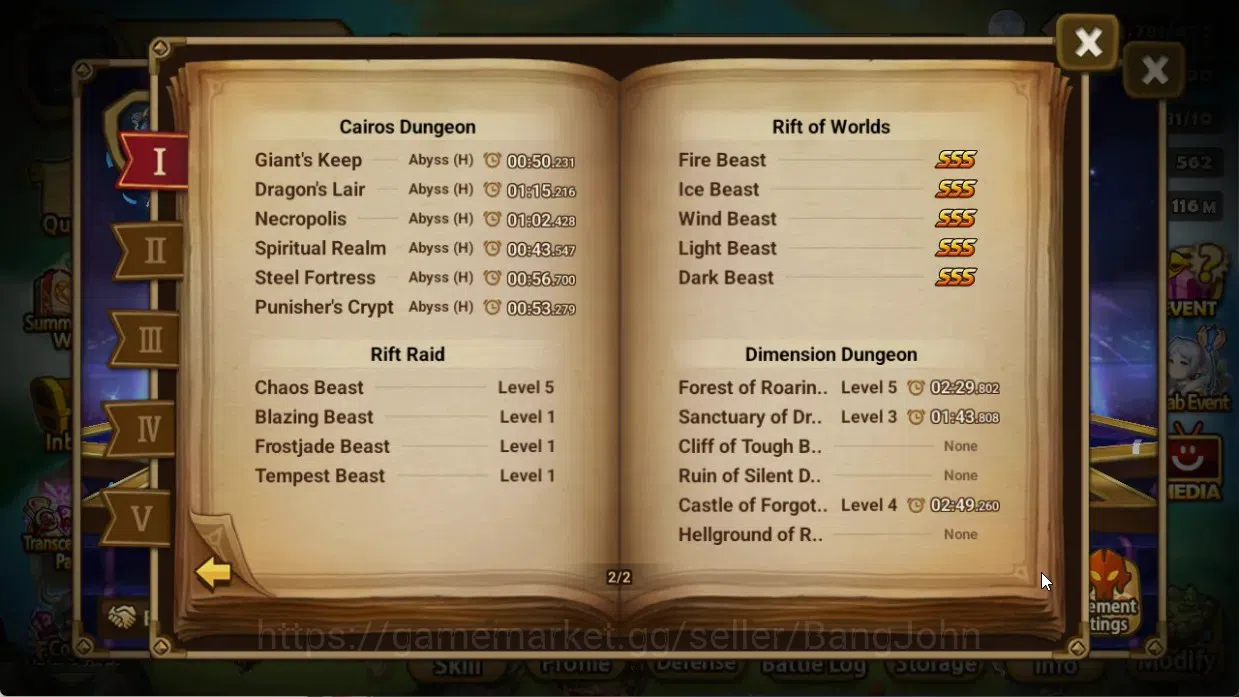 Summoners War: Sky Arena Accounts End-Game ASIA Lv100 2LND (Rick,Manannan)35 NB5 (Leo,Teshar,Liam,Ereshion,Seara,Oliver etc 10