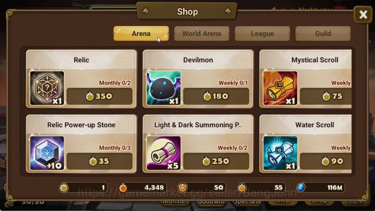 Summoners War: Sky Arena Accounts End-Game ASIA Lv100 2LND (Rick,Manannan)35 NB5 (Leo,Teshar,Liam,Ereshion,Seara,Oliver etc 17