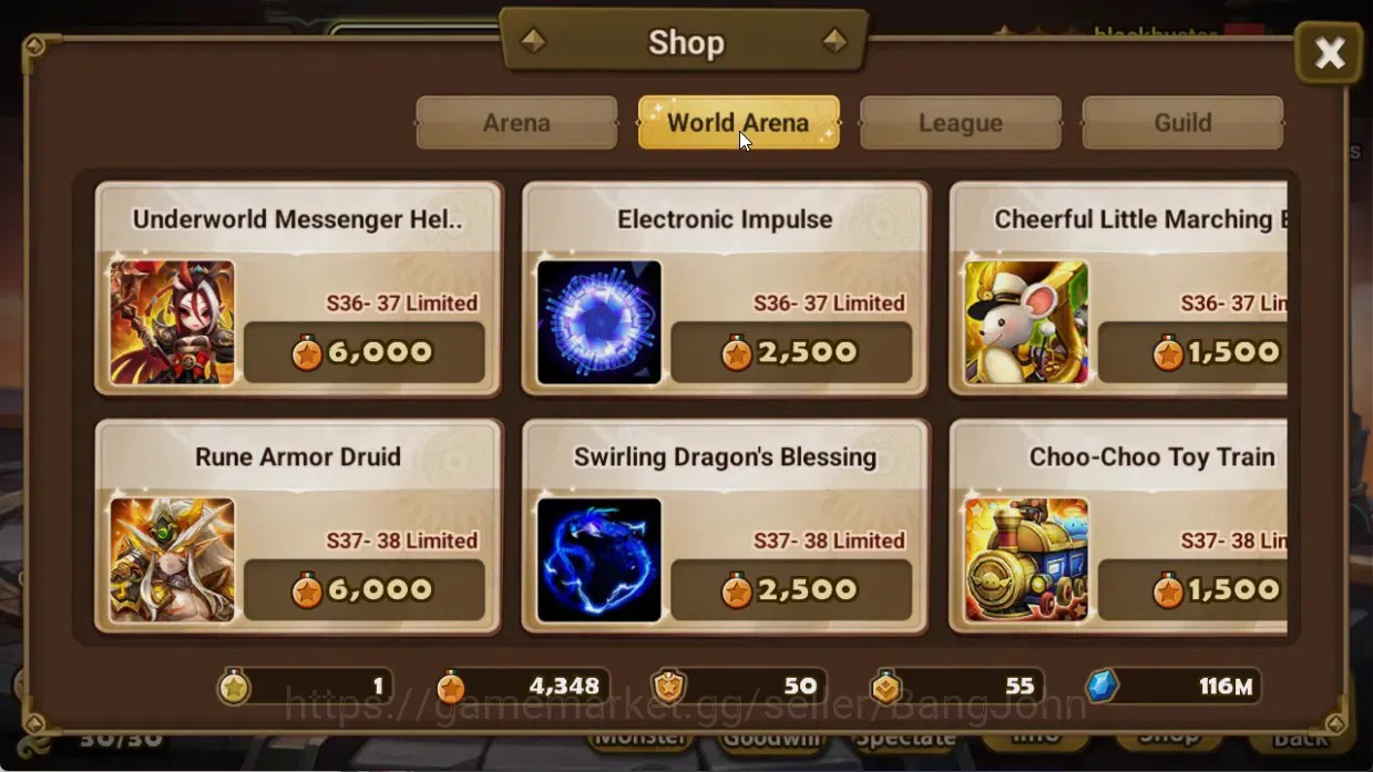 Summoners War: Sky Arena Accounts End-Game ASIA Lv100 2LND (Rick,Manannan)35 NB5 (Leo,Teshar,Liam,Ereshion,Seara,Oliver etc 18