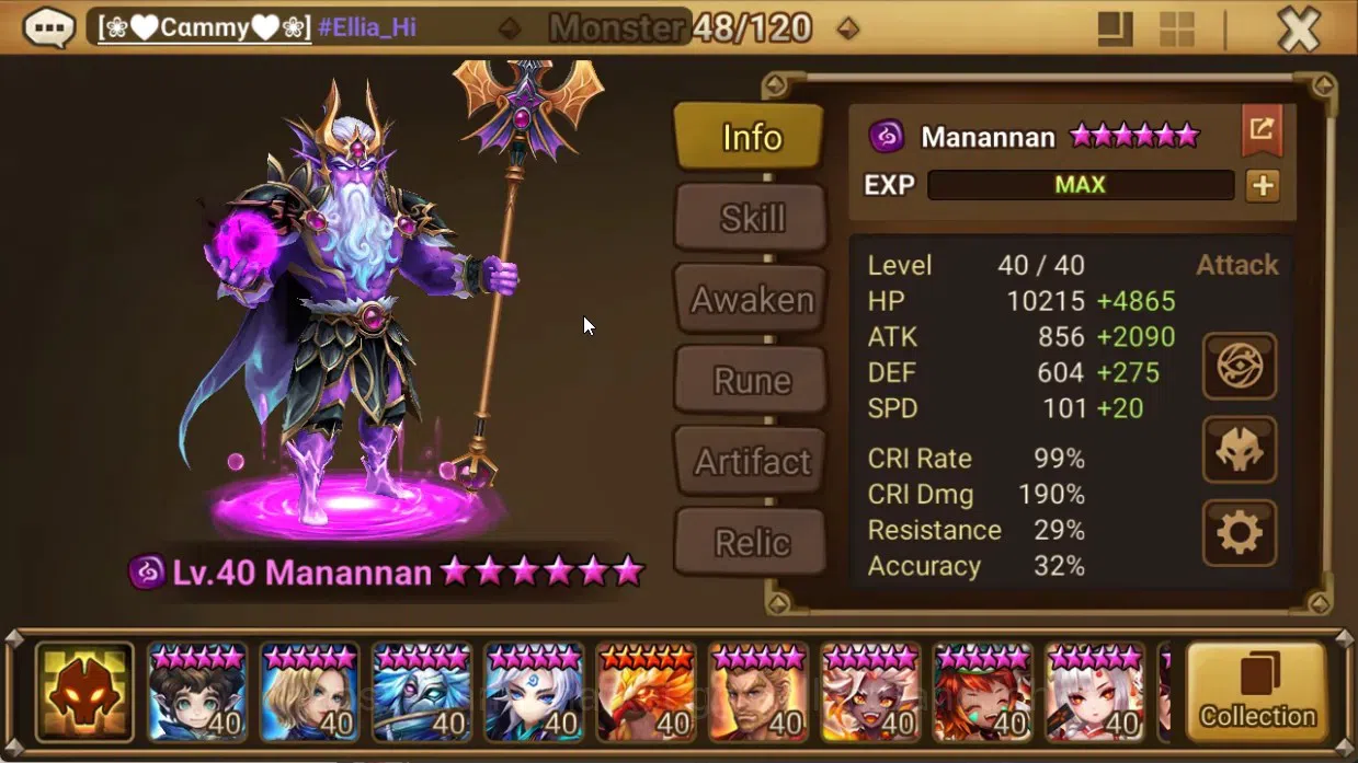 Summoners War: Sky Arena Accounts End-Game ASIA Lv100 2LND (Rick,Manannan)35 NB5 (Leo,Teshar,Liam,Ereshion,Seara,Oliver etc 2
