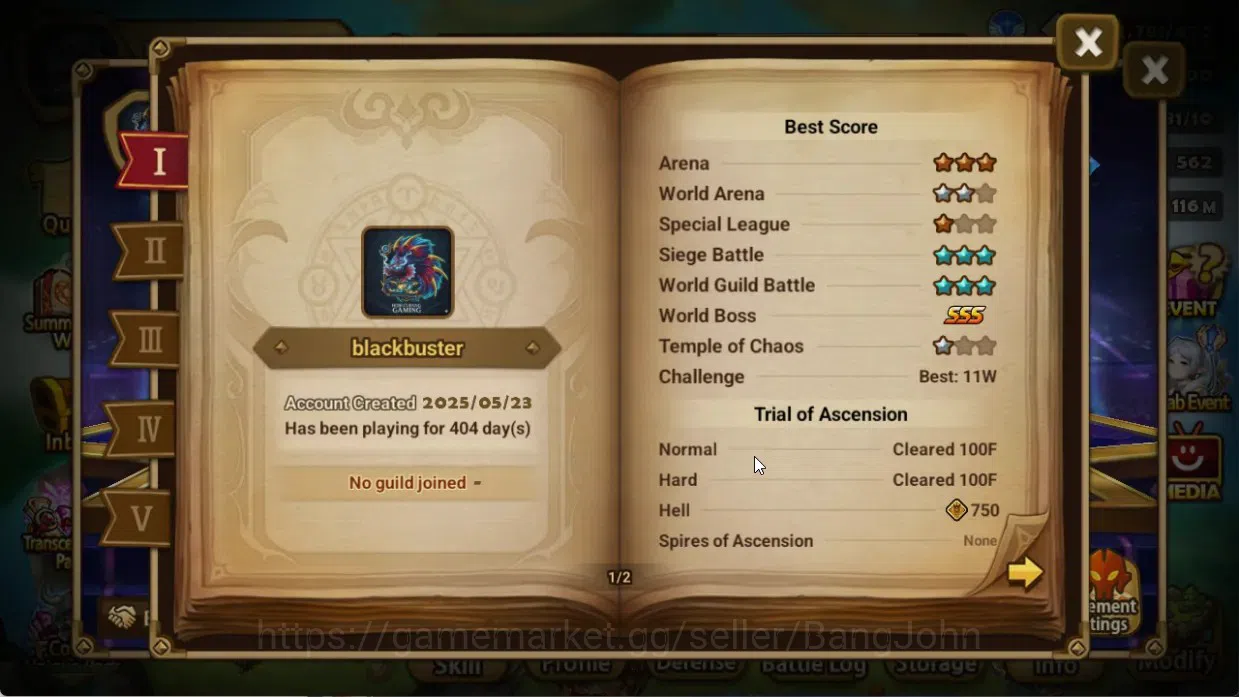 Summoners War: Sky Arena Accounts End-Game ASIA Lv100 2LND (Rick,Manannan)35 NB5 (Leo,Teshar,Liam,Ereshion,Seara,Oliver etc 9