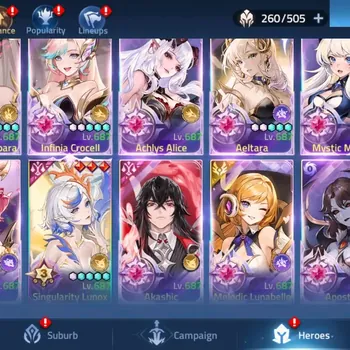 Mobile Legends: Adventure Accounts Global 70xx|Lv.433|6306M Power|Camp 82-4|Vip 10|Hero 260|22 Nexus|85 Awaken|11 UR|11 Epic